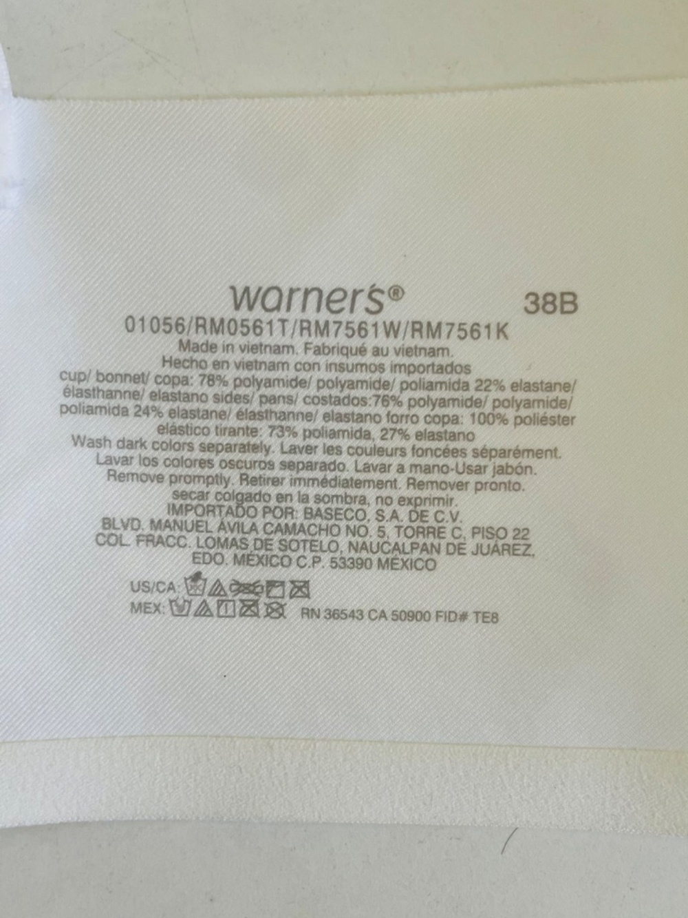 Warner’s Wire Free No Side Effects White Bra Sz 38B - Picture 4 of 8